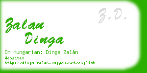 zalan dinga business card