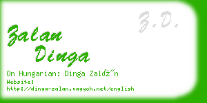 zalan dinga business card